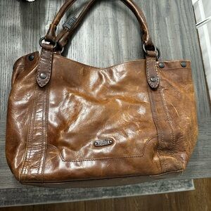 Frye Rich Brown Leather Tote Bag